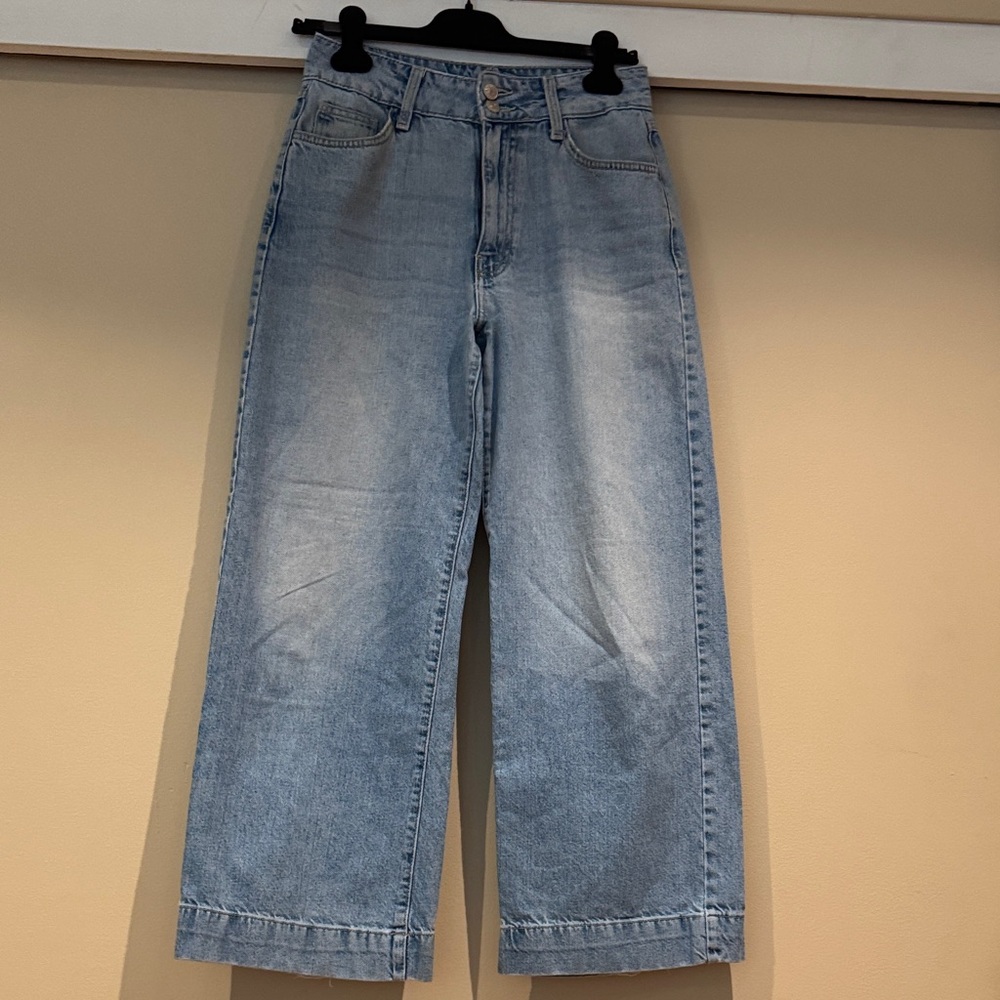 Forever 21 Light Blue Wide Leg Jeans